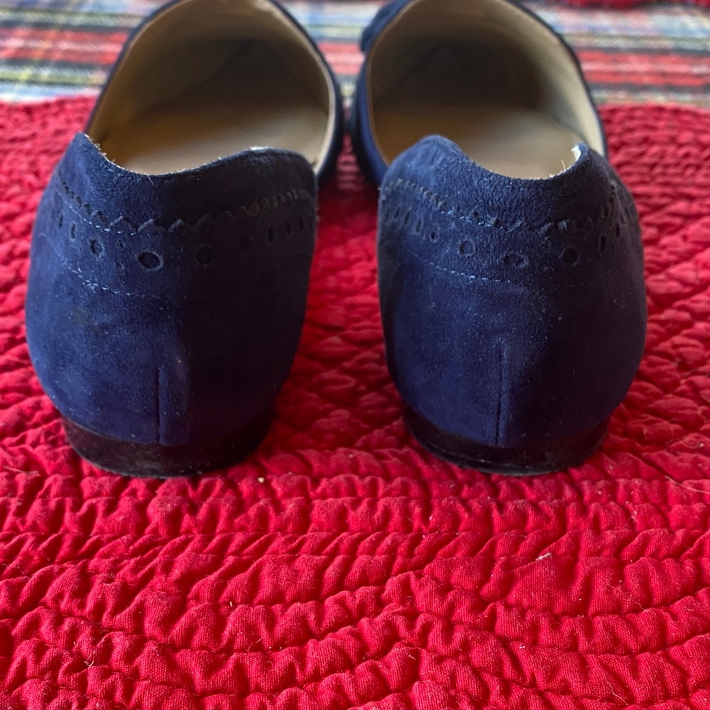 Vince Camuto Women's Dark Blue Suede Tassel Loafers - Picture 3 of 4